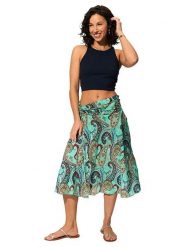 Aller Simplement Spódnica w kolorze turkusowym ze wzorem rozmiar: 38/40. Niebieskie spódnice Aller Simplement, bez wzorów, midi. Za 56.99 zł.