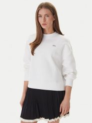 Lacoste Bluza SF0046 Biały Oversize. Białe bluzy Lacoste, bez wzorów, z bawełny, bez kaptura. Za 649.99 zł.