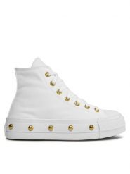 Converse Trampki Chuck Taylor All Star Lift Platform Star Studded A06787C Biały. Białe trampki Converse, bez wzorów, z materiału, bez zapięcia. Za 229.99 zł.