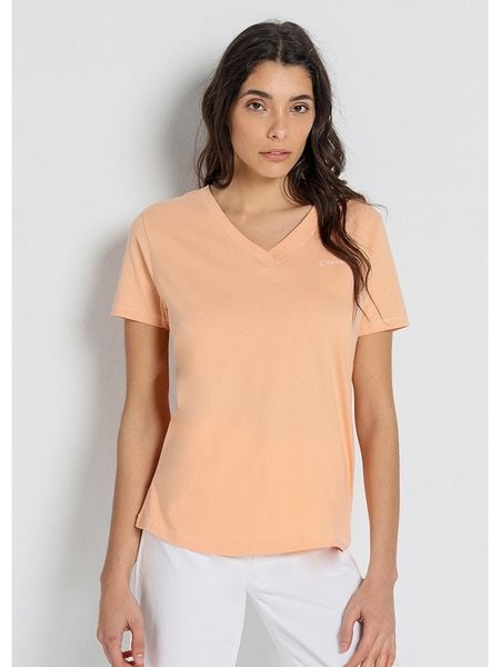 CIMARRON Koszulka w kolorze pomarańczowym rozmiar: M. Pomarańczowe bluzki Cimarron, m, bez wzorów, z bawełny, bez kołnierzyka, bez ramiączek. Za 83.03 zł.