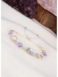 L'Atelier de Gaia Posrebrzana bransoletka z perłami i cyrkoniami rozmiar: onesize. Białe bransoletki L'Atelier de Gaia, z cyrkonią, posrebrzane. Za 52.99 zł.