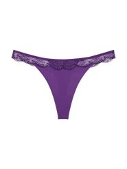 Triumph Stringi - Comfort Glam Kobiety Sztuczne włókno lila jednolity, 46. Stringi Triumph, bez wzorów, z koronki. Za 99.95 zł.