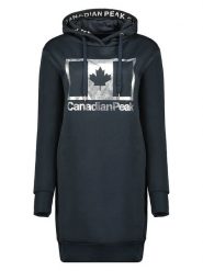 Canadian Peak Sukienka dresowa w kolorze granatowym rozmiar: M. Niebieskie sukienki Canadian Peak, na co dzień, m, bez wzorów, z dresówki, bez kołnierzyka, bez ramiączek, midi, proste. Za 92.42 zł.