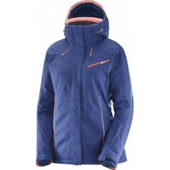 Salomon Fantasy Jkt W Medieval Blue Heathe L. Niebieskie kurtki sportowe Salomon, na zimę, l, bez wzorów, bez kaptura, narciarskie. W wyprzedaży za 825.00 zł.