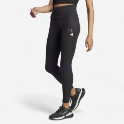 Legginsy fitness damskie Adidas. Czarne legginsy Adidas, s, bez wzorów, z bawełny, długie. Za 139.99 zł.
