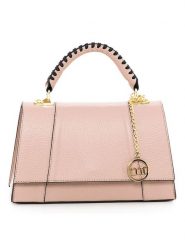 Mia Tomazzi Skórzana torebka "Livenza" w kolorze szaroróżowym - 26,5 x 16 x 9 cm rozmiar: onesize. Różowe torby na ramię Mia Tomazzi, bez wzorów, z materiału, przez ramię, bez dodatków. Za 304.99 zł.