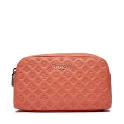 Kosmetyczka Guess. Pomarańczowe kufry i kosmetyczki Guess, z aplikacjami, bez dodatków. Za 299.99 zł.