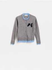 Kardigan z wiskozą - szary. Szare kardigany Reserved, l, bez wzorów, z dzianiny. Za 139.99 zł.