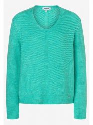 More & More Sweter w kolorze turkusowym rozmiar: 38. Niebieskie swetry More & More, bez wzorów, ze splotem, bez ramiączek. Za 109.95 zł.