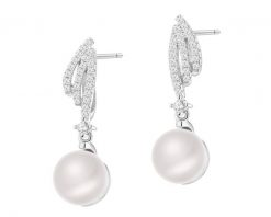 Kolczyki srebrne z perłami i cyrkoniami. Szare kolczyki Apart, z cyrkonią, srebrne. Za 189.00 zł.