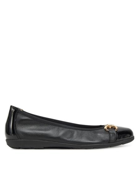 Caprice Baleriny 9-22172-42 Czarny. Czarne baleriny Caprice, bez wzorów, ze skóry, bez obcasa. Za 165.99 zł.