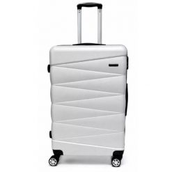 Walizka na kółkach Sapphire ST-2240 srebrna - duża L DUO. Niebieskie walizki Sapphire, bez wzorów, duże. W wyprzedaży za 149.80 zł.
