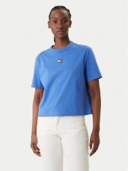 Tommy Jeans T-Shirt DW0DW22202 Niebieski Boxy Fit. Niebieskie t-shirty Tommy Jeans, xl, bez wzorów, z bawełny, bez kołnierzyka, bez ramiączek. Za 169.99 zł.
