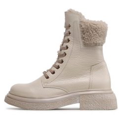 Botki Rage Age. Brązowe botki Rage Age, bez wzorów, bez obcasa, na płaskiej podeszwie, bez zapięcia. Za 699.99 zł.