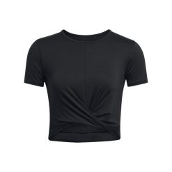 Damski crop top Under Armour Motion Crossover. Białe topy Under Armour, bez wzorów, bez kołnierzyka, bez ramiączek. Za 222.50 zł.