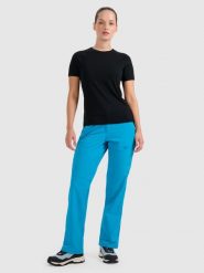 4F Spodnie trekkingowe damskie - niebieskie XL. Niebieskie spodnie sportowe 4f, xl, bez wzorów. Za 299.99 zł.
