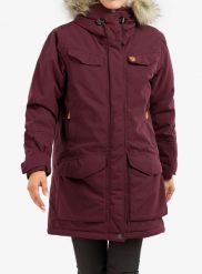 Płaszcz damski Fjallraven Nuuk Parka. Czerwone parki Fjällräven, na zimę, m, bez wzorów, z futra, bez kaptura. Za 1,846.89 zł.