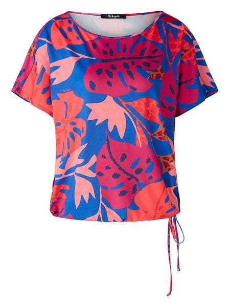 Miss Lagotte Koszulka w kolorze niebiesko-różowym rozmiar: 40. Niebieskie bluzki Miss Lagotte, bez wzorów, bez kołnierzyka, bez ramiączek. Za 127.65 zł.