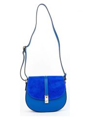 Victor & Hugo Paris Skórzana torebka "Rhea" w kolorze niebieskim - 24 x 19 x 6 cm rozmiar: onesize. Niebieskie torby na ramię Victor & Hugo Paris, bez wzorów, z materiału, na ramię, bez dodatków. Za 292.45 zł.