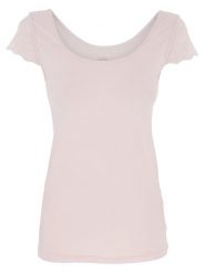 COTONELLA Koszulka w kolorze jasnoróżowym rozmiar: L. Różowe bluzki COTONELLA, l, bez wzorów, bez kołnierzyka, bez ramiączek. Za 34.99 zł.