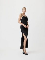 LeGer Sukienka "Brianne" w kolorze czarnym rozmiar: 44. Czarne sukienki LeGer, bez wzorów, bez kołnierzyka, bez ramiączek, maxi. Za 130.99 zł.