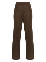 MOSS COPENHAGEN Wełniane spodnie "Nema" w kolorze ciemnobrązowym rozmiar: L/XL. Brązowe spodnie materiałowe Moss Copenhagen, na co dzień, l, bez wzorów, z materiału, z podwyższonym stanem. Za 236.05 zł.