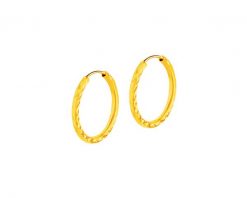 Złote kolczyki szarnir - koła, 19 mm. Żółte kolczyki Apart, złote. Za 509.00 zł.