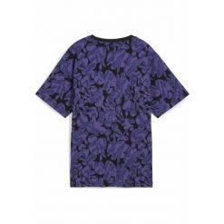 Damska koszulka ESS NATURE 2.0 Relaxed AOP PUMA Blue Crystal. Niebieskie bluzki Puma, l, bez wzorów, z gumy, sportowe, bez kołnierzyka, bez ramiączek. Za 159.00 zł.