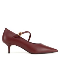 Szpilki Gino Rossi. Czerwone szpilki Gino Rossi, bez wzorów, bez obcasa, na szpilce, bez zapięcia. Za 329.99 zł.