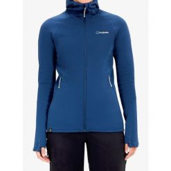 Bluza rozpinana damska Berghaus Kinetic Powerstretch Hoody Af. Niebieskie bluzy Berghaus, bez wzorów, bez kaptura. Za 698.49 zł.