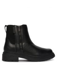 Clarks Botki Orinoco 3 zip Wp 26327122 Czarny. Czarne botki Clarks, bez wzorów, ze skóry, bez obcasa, na płaskiej podeszwie, bez zapięcia. Za 569.99 zł.