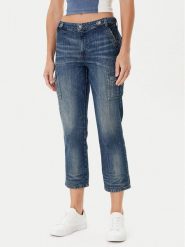 Guess Jeansy W5YA2D D5R0D Granatowy Straight Leg. Niebieskie jeansy Guess, z aplikacjami. Za 669.99 zł.
