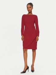 DKNY Sukienka koktajlowa DD4H1242 Czerwony Slim Fit. Czerwone sukienki DKNY, bez wzorów, z syntetyku, wizytowe, bez kołnierzyka, bez ramiączek. Za 379.99 zł.