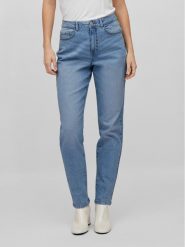 Vila Jeansy Naomi 14080230 Niebieski Mom Fit. Niebieskie jeansy Vila, bez wzorów. Za 119.99 zł.