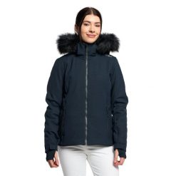 Kurtka narciarska damska CMP 31W0196F. Niebieskie kurtki narciarskie CMP, xs, bez wzorów, bez kaptura, narciarskie. Za 539.99 zł.
