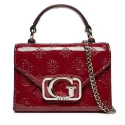 Torebka Guess. Czerwone listonoszki Guess, z aplikacjami, bez dodatków. Za 229.99 zł.