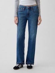 GAP Dżinsy - Straight fit - w kolorze granatowym rozmiar: W28. Niebieskie jeansy GAP, bez wzorów. Za 119.68 zł.