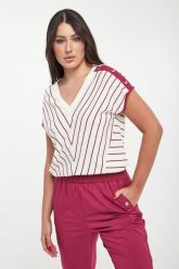 Bluzka damska dzianinowa w paski LIU JO. Swetry Liu Jo, s, bez wzorów, z dzianiny, bez ramiączek. Za 429.00 zł.