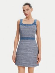 Guess Sukienka codzienna W5GK77 WH610 Niebieski Slim Fit. Niebieskie sukienki Guess, na co dzień, xs, z aplikacjami, z bawełny, bez kołnierzyka, bez ramiączek, proste. Za 399.99 zł.