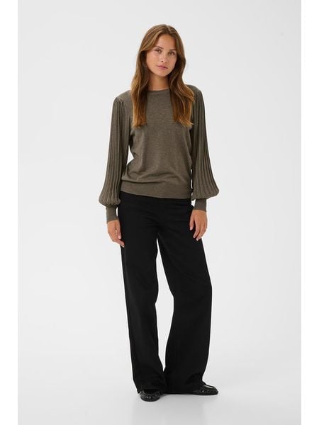 Kaffe Sweter w kolorze brązowym rozmiar: S. Brązowe swetry Kaffe, s, bez wzorów, bez ramiączek. Za 143.90 zł.