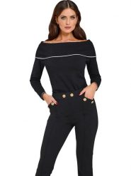 Heine Sweter w kolorze czarnym rozmiar: 46. Czarne swetry Heine, bez wzorów, bez ramiączek. Za 73.93 zł.