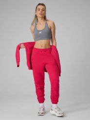 4F Spodnie dresowe joggery damskie - czerwone L. Czerwone spodnie dresowe 4f, l, bez wzorów, z bawełny. Za 149.99 zł.