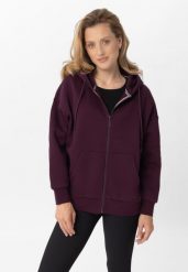 Bluza oversize z kapturem B-LOMY. Czerwone bluzy Volcano, plus size, z aplikacjami, z bawełny, z kapturem. Za 179.99 zł.