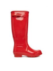 Hunter Kalosze CEO-18-1660 Czerwony. Czerwone kalosze Hunter, bez wzorów, z kauczuku. Za 349.99 zł.