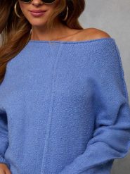 Milan Kiss Sweter w kolorze niebieskim rozmiar: XL. Niebieskie swetry Milan Kiss, xl, bez wzorów, bez ramiączek. Za 152.99 zł.
