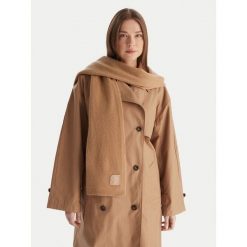 Szalik Calvin Klein. Brązowe szaliki Calvin Klein, bez wzorów. Za 599.99 zł.
