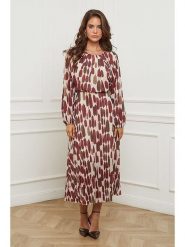 L'armoire de Suzette Sukienka w kolorze brązowo-bordowo-kremowym rozmiar: 38/40. Czerwone sukienki L'armoire de Suzette, l, bez wzorów, klasyczne, bez kołnierzyka, bez ramiączek, maxi. Za 148.61 zł.