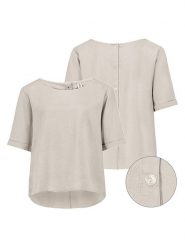 Eight2Nine Bluzka w kolorze kremowym rozmiar: S. Brązowe bluzki Eight2Nine, s, bez wzorów, bez kołnierzyka, bez ramiączek. Za 86.99 zł.