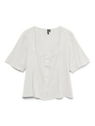 Vero Moda Bluzka w kolorze białym rozmiar: XL. Białe bluzki Vero Moda, s, bez wzorów, z wiskozy, klasyczne, bez kołnierzyka, bez ramiączek. Za 48.39 zł.