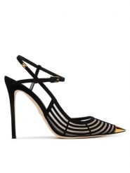 Elisabetta Franchi Szpilki SA-01L-62E2-V740 Czarny. Czarne szpilki Elisabetta Franchi, bez wzorów, ze skóry, bez obcasa, na szpilce, bez zapięcia. Za 3,149.00 zł.